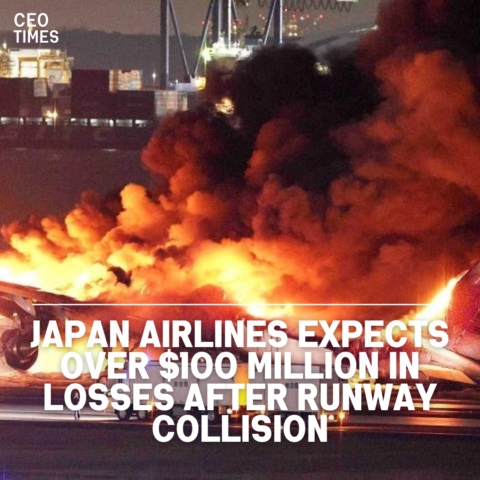 Japan Airlines expects damages in excess of $100 million following the wreckage of one of its planes in a sad runway crash.