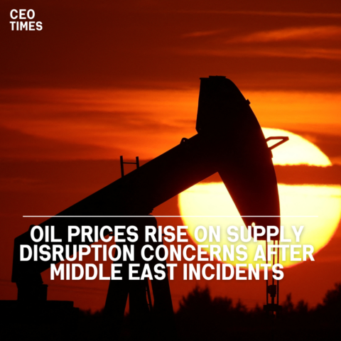 Oil prices rose on Monday following a drone attack targeting US military in Jordan.