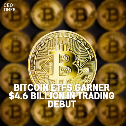 Following their introduction, Bitcoin ETFs listed on US exchanges saw a trading volume of $4.6 billion.