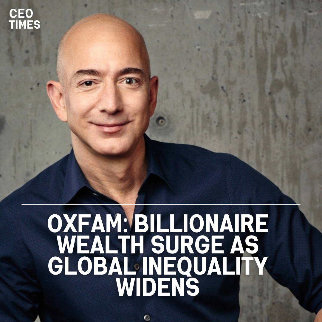 According to Oxfam, the combined fortunes of the world's five wealthiest people have more than doubled to $869 billion.