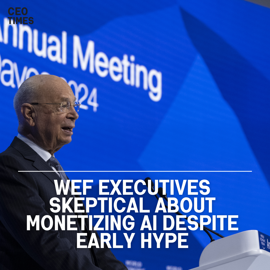 The WEF gathering in Davos is sceptical about transforming early AI demonstrations into commercial ventures.