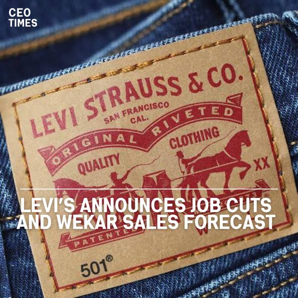 Levi Strauss will lay off at least 10% of its international corporate workforce as part of a restructuring. The clothing retailer said Thursday that it predicted weaker sales this year.