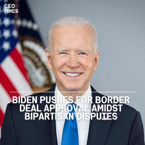 US President Joe Biden has said he supports a bipartisan Senate border agreement that allows him to close down the southern border "when it becomes overwhelmed."
