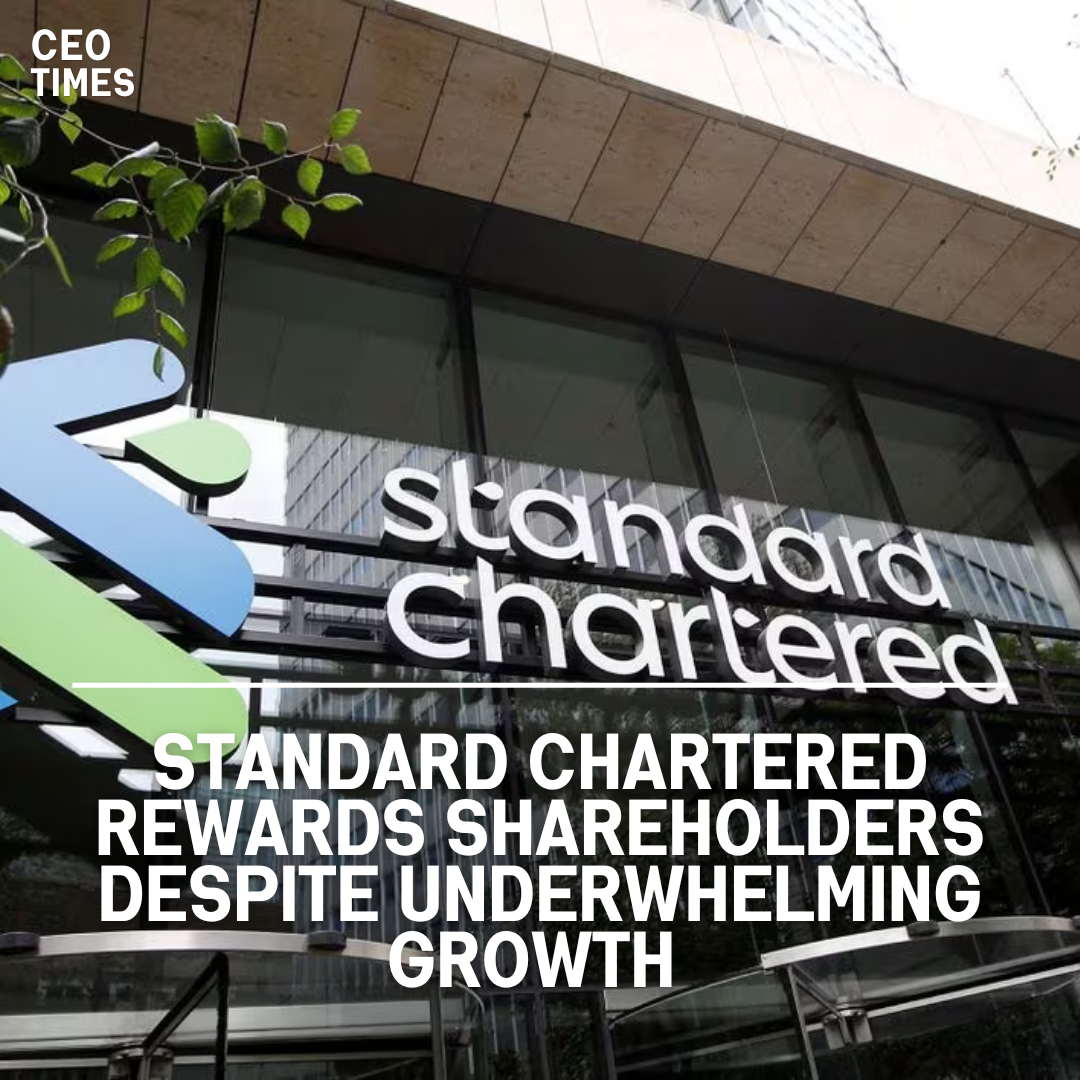 Standard Chartered PLC achieves an 18% increase in pre-tax profit for 2023, meeting expectations, and announces a share repurchase.