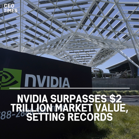 Nvidia achieved a historic milestone on Friday when its market capitalization briefly surpassed $2 trillion for the first time.