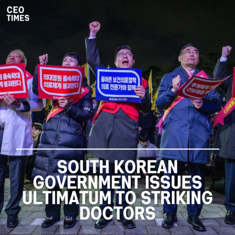 The South Korean government has handed a tough ultimatum to young doctors staging a week-long protest.