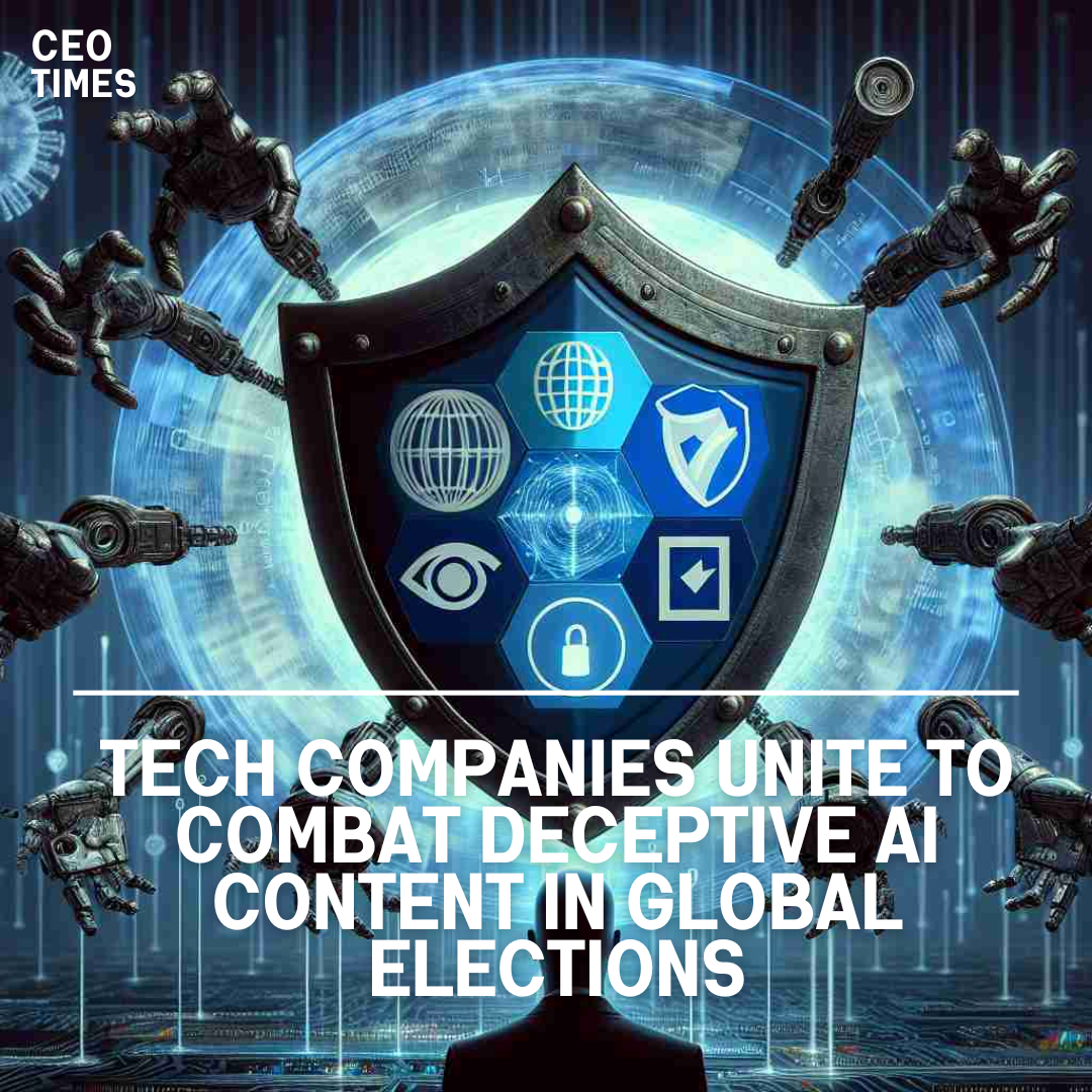 A group of 20 tech companies said on Friday that they had pledged to collaborate to prevent false AI material.