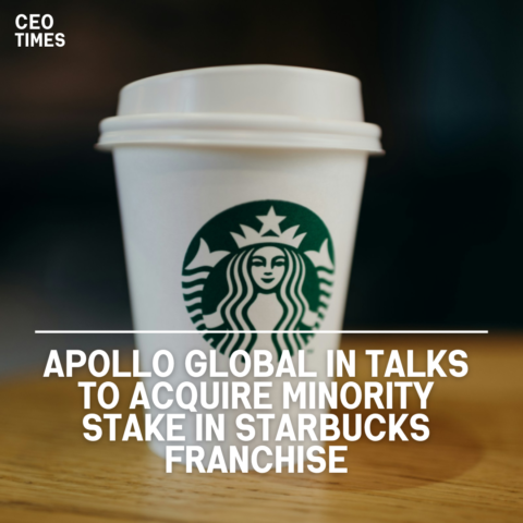 Apollo Global Management Inc. is reportedly in talks to acquire a minority stake in the Starbucks brand.