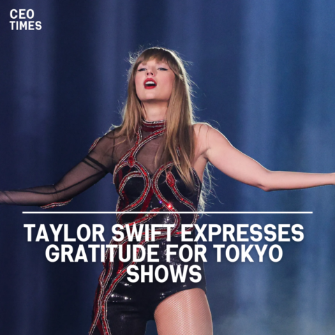 Taylor Swift used social media to express her gratitude for the time she spent playing in Tokyo, Japan.
