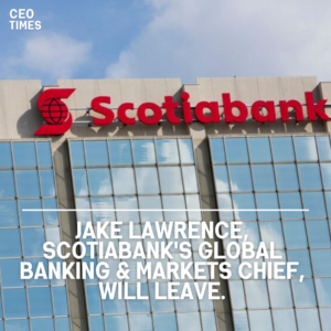 Jake Lawrence is departing to work for financial services company Power Corporation of Canada.