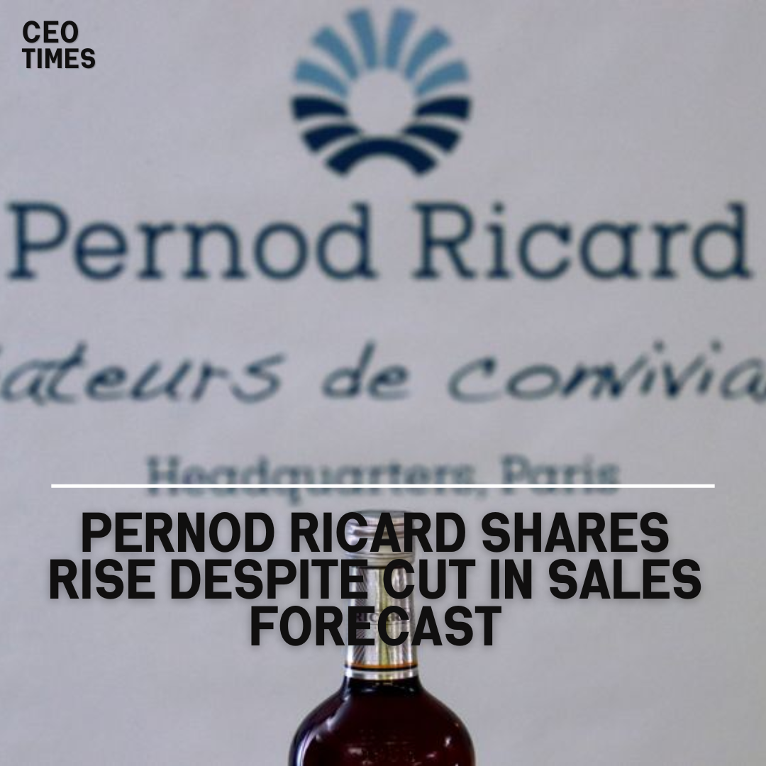Despite reporting a decrease in full-year sales, Pernod Ricard's shares rose 6% on Thursday.