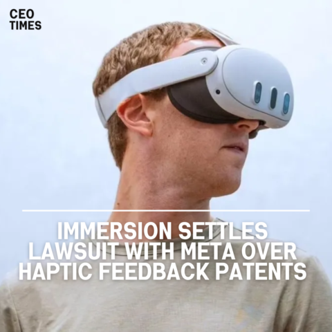 Immersion has reached an agreement with Meta on the use of touch feedback in Meta's Quest VR headset.