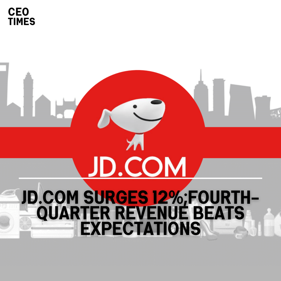 JD.com shares jumped 12% in premarket trading in the US, after the business disclosed fourth-quarter revenue.