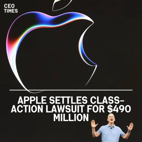 Apple has agreed to a $490 million settlement in a class-action lawsuit alleging that CEO Tim Cook misled shareholders.