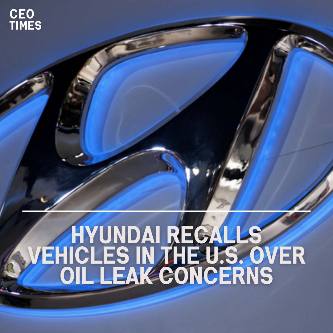 The NHTSA has issued a recall of 28,439 Hyundai vehicles in the United States owing to concerns about an oil leak.