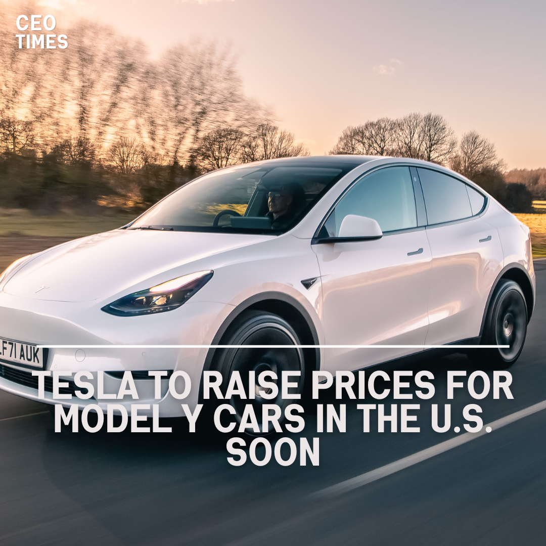 Tesla has announced a $1,000 price increase for all Model Y vehicles in the United States beginning April 1.