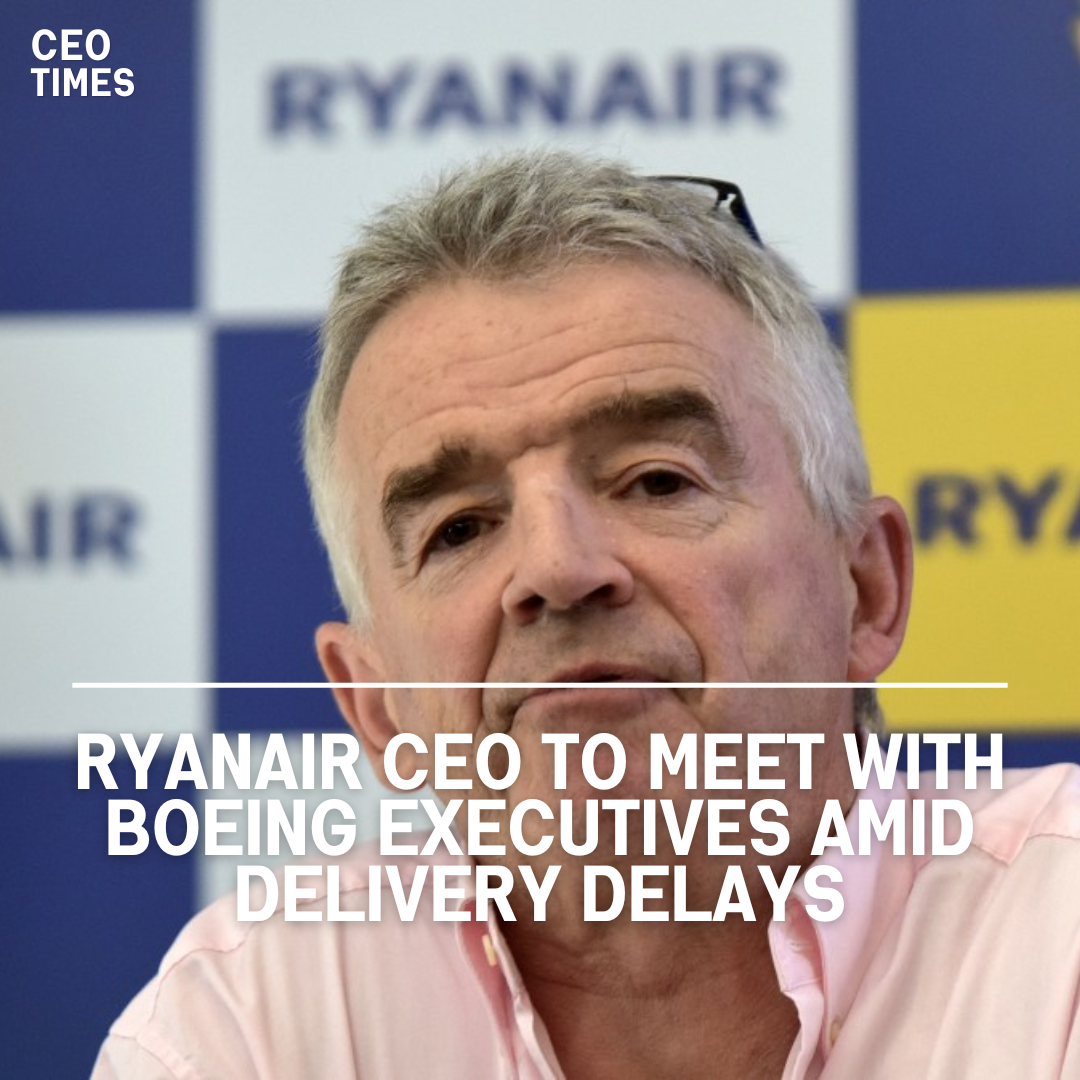 Ryanair's CEO, Michael O'Leary, stated on Wednesday that he will meet with senior Boeing executives.