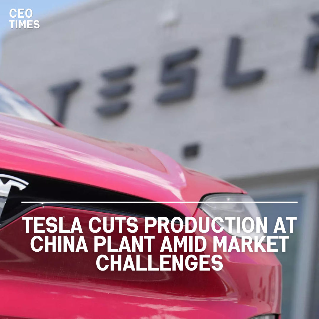 Due to weak demand and rising competition, Tesla has reduced output at its China plant.