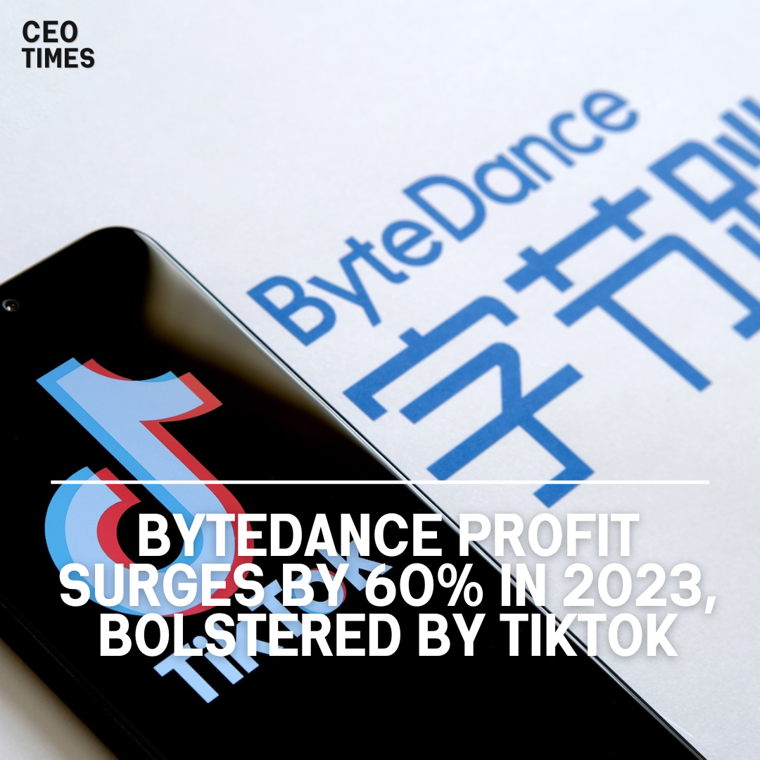 TikTok's main company, ByteDance, saw a significant increase in profits for the fiscal year 2023.
