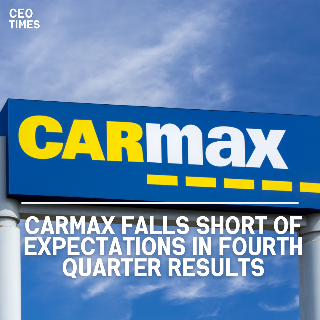 CarMax, a famous used car reseller, posted fourth-quarter financial results that fell short of analysts' estimates.