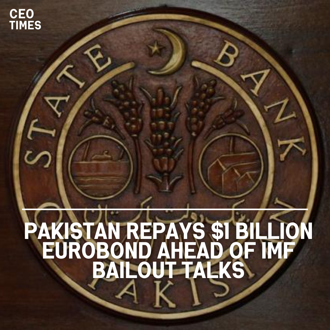 Pakistan central bank announced the repayment of a $1 billion Eurobond, marking a scheduled payment.