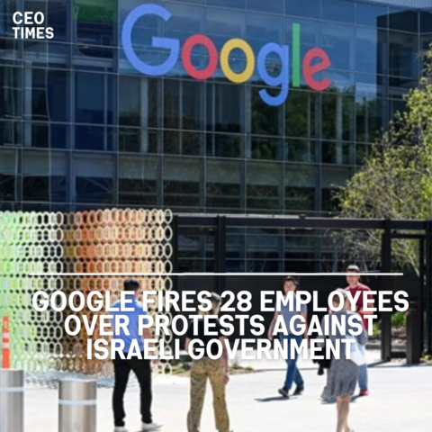 Google announced the termination of 28 employees in response to protests over the Israeli government's cloud contract.