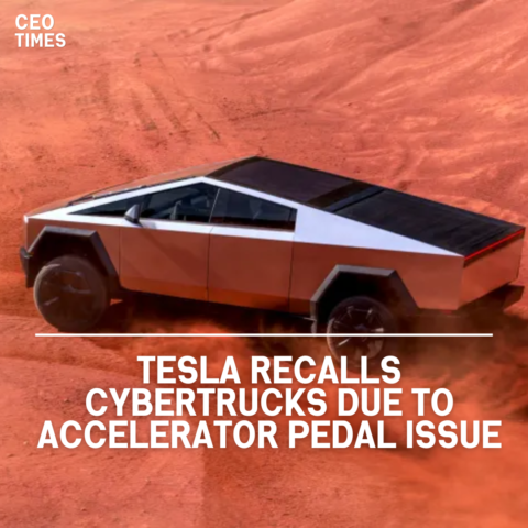 Tesla issued a recall of 3,878 cybertrucks to resolve a possible problem with the accelerator pedal pad.