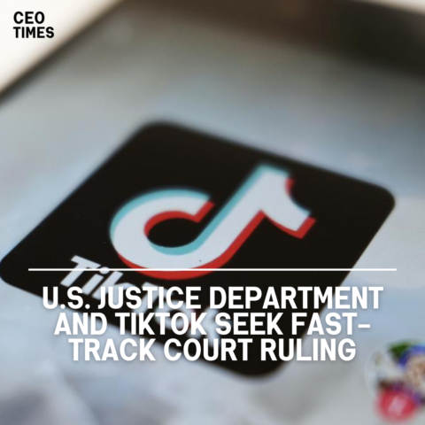 The US Justice Department and TikTok have asked a fast-track schedule from a US appeals court to handle legal objections.