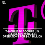 T-Mobile announced that it will acquire nearly all of regional carrier United States Cellular's wireless business.