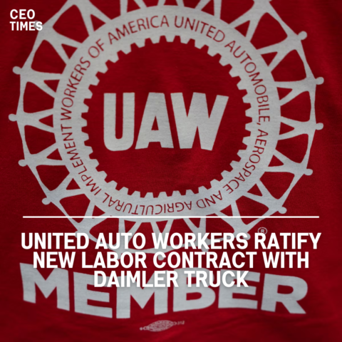 UAW workers ratified a new labour contract with Daimler Truck, resulting in a 25% general wage rise.