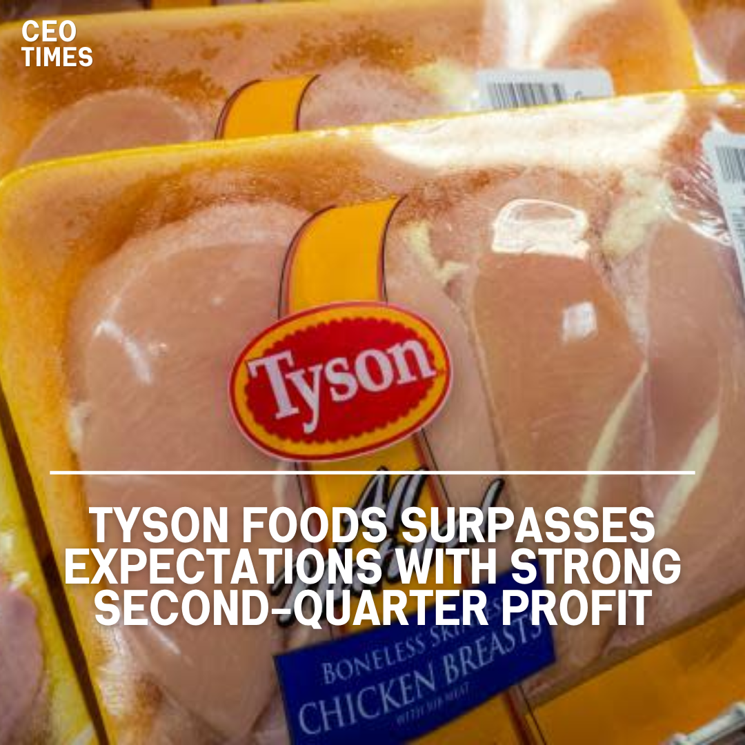 Tyson Foods, the largest beef company in the United States, exceeded market expectations with its second-quarter profit.
