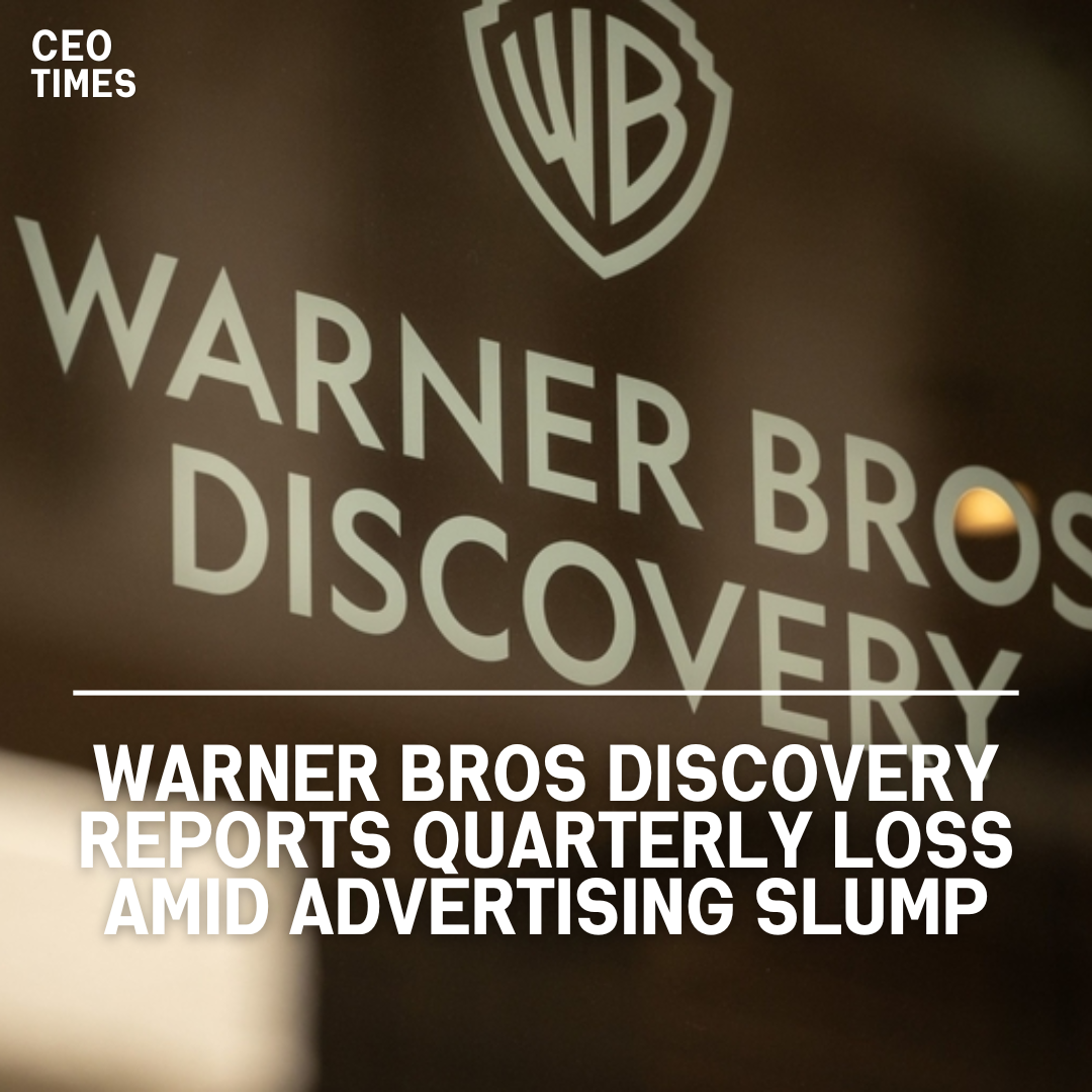 Warner Bros Discovery has reported a larger-than-expected quarterly loss, citing a fall in advertising income.