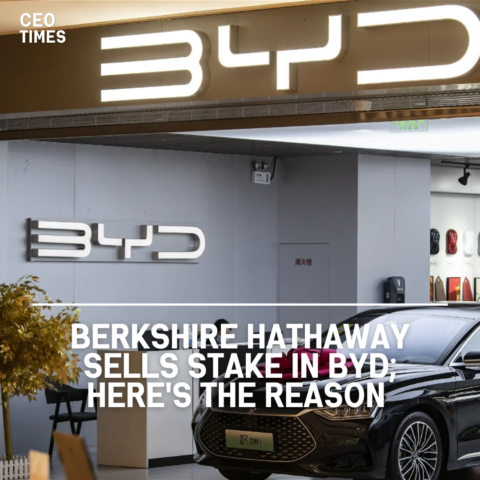 Berkshire Hathaway recently divested 1.3 million Hong Kong-listed shares of BYD, an electric vehicle maker.