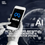 Meta Platforms has been in conversations with Apple about incorporating its generative AI model into Apple.