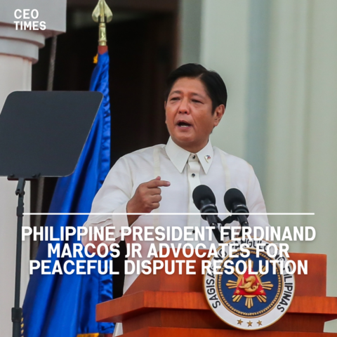 President Ferdinand Marcos Jr. reiterated his country's commitment to peaceful dispute resolution in the midst of rising maritime disputes with China.