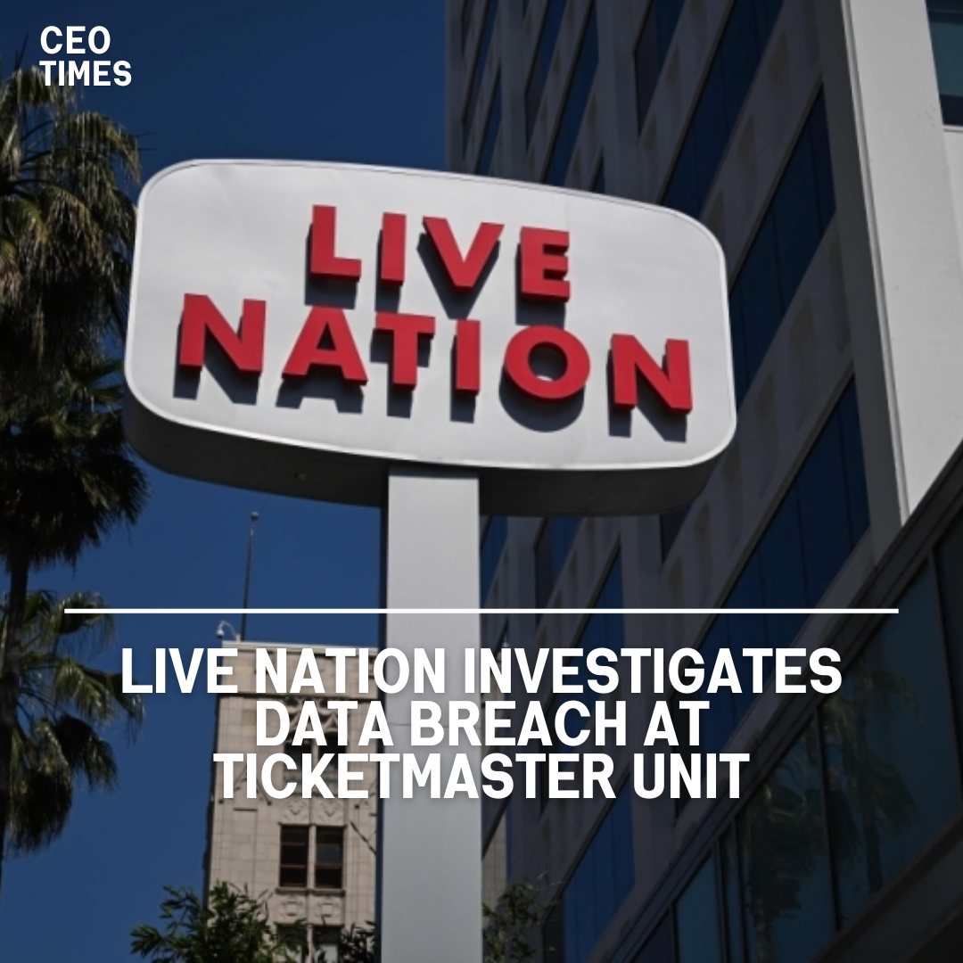 Live Nation Entertainment announced on Friday that it discovered a data breach at its Ticketmaster unit on May 20.
