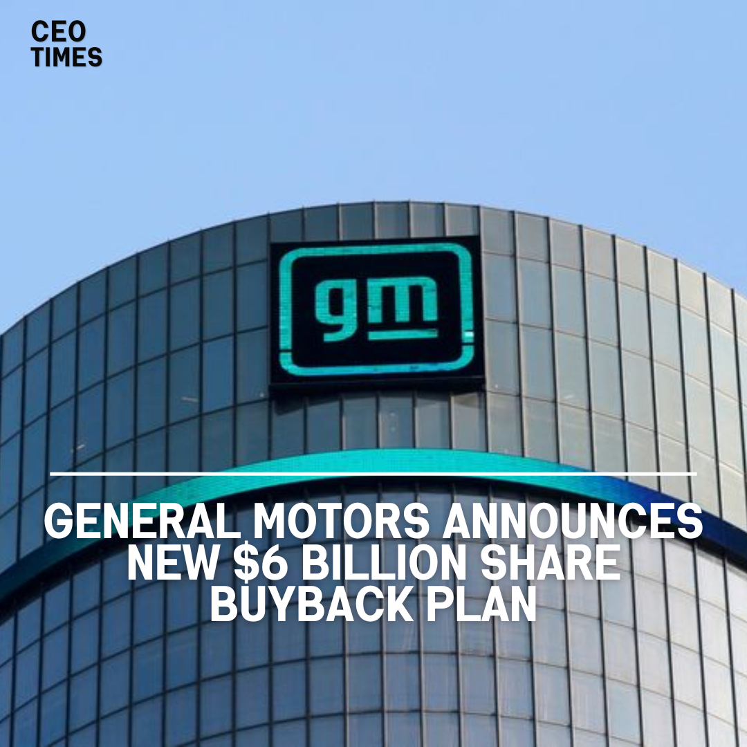 General Motors (GM) has announced a $6 billion share buyback programme, indicating confidence in its financial prospects.