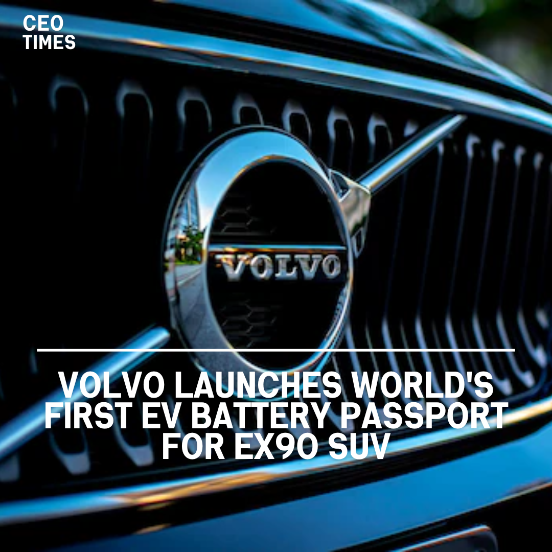 Volvo Cars is pioneering openness in the electric vehicle (EV) sector by launching the world's first E.V. battery passport.