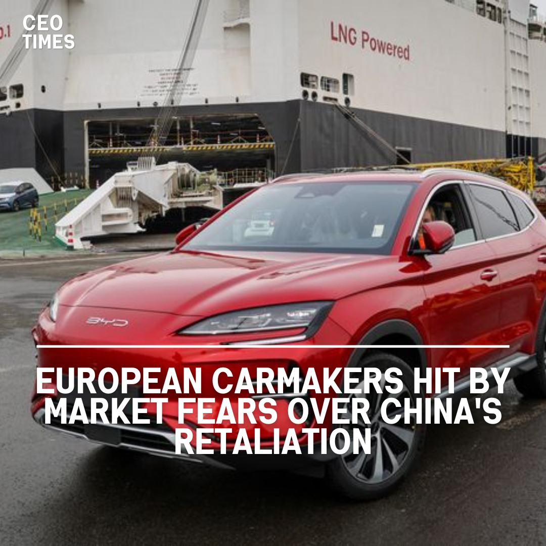 Some of Europe's top carmakers saw significant falls amid rising concerns about potential retaliation from China.