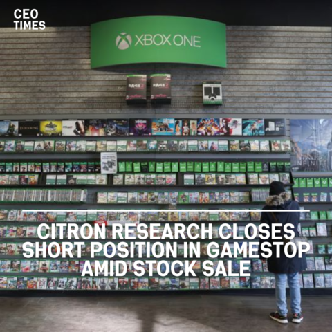 Citron Research said that it had exited its short position in GameStop, a favourite stock among retail traders.
