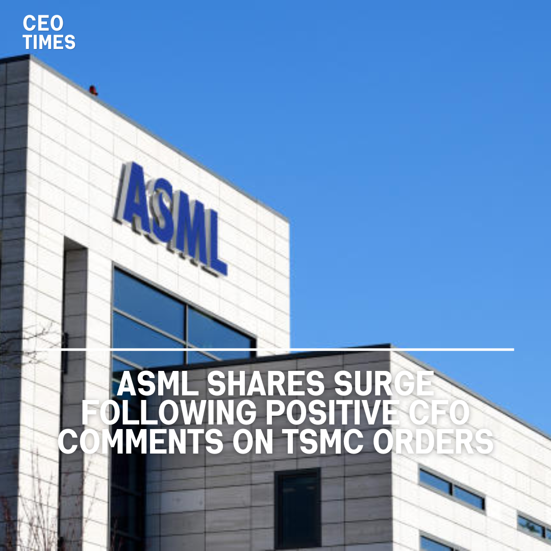 ASML shares increased on Wednesday following a Jefferies analyst report citing comments from CFO Roger Dassen.