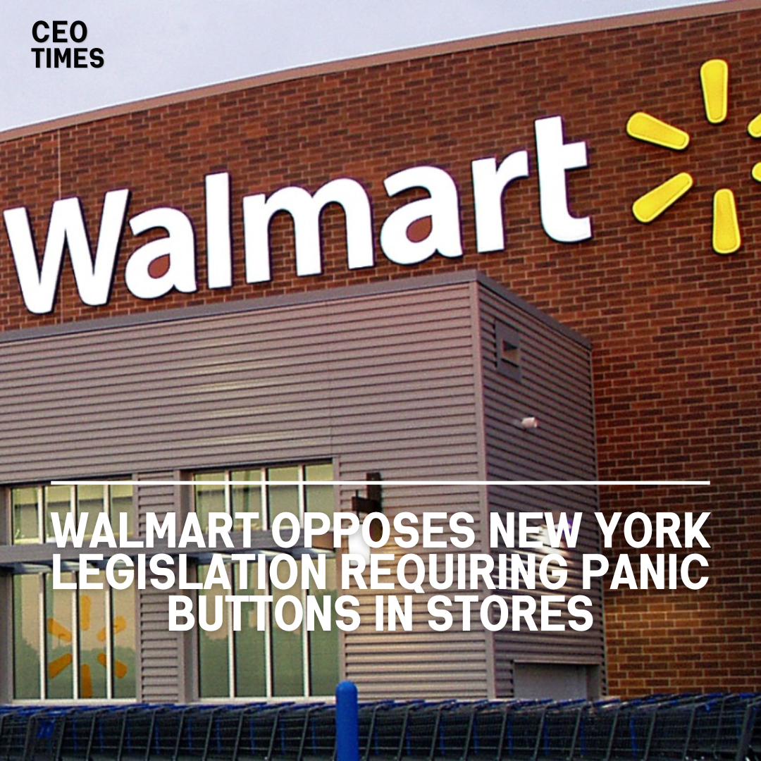 Walmart has challenged a new law enacted by the NYC Senate requiring big retail companies to have panic buttons.