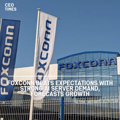 Foxconn, based in Taiwan, announced higher-than-expected quarterly sales due to strong demand for AI servers.