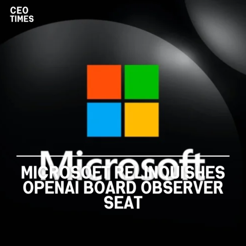 Microsoft has opted to withdraw its board observer seat at OpenAI, which has prompted regulatory scrutiny in Europe.