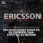 Ericsson shares surged 8% on Friday after the Swedish telecoms equipment giant reported a smaller-than-expected decline.
