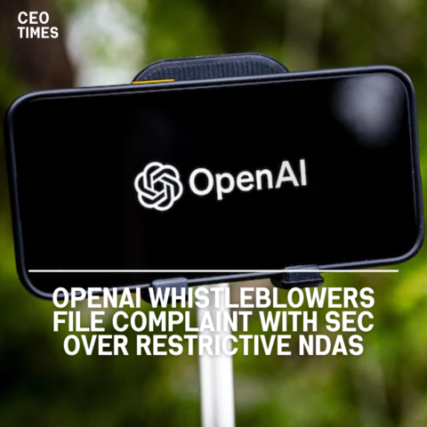 Whistleblowers filed a complaint with the United States Securities and Exchange Commission (SEC) about OpenAI.