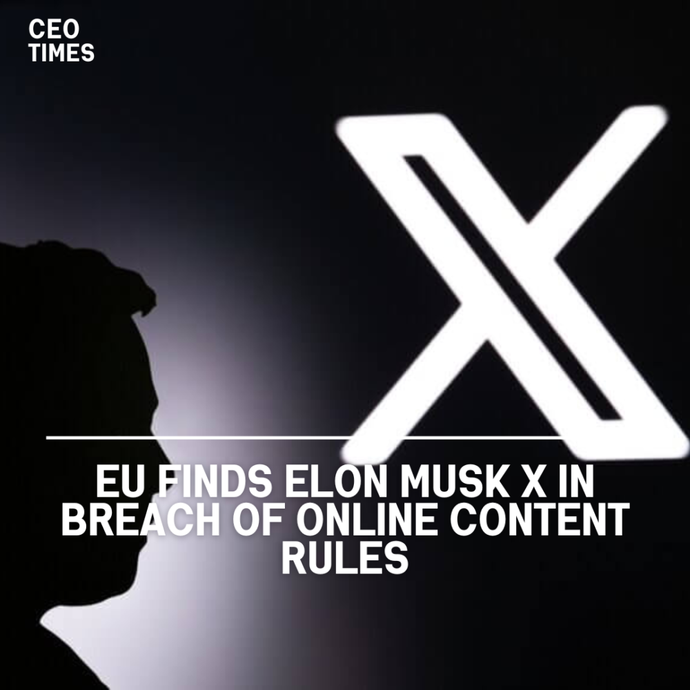 Elon Musk's social media business, X, has violated European Union online content restrictions.