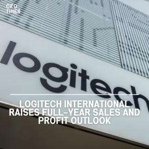 Logitech International, which makes computer mice, has boosted its full-year sales and profit forecast, citing strong quarterly growth.