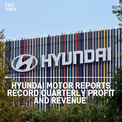 Hyundai Motor Co. of South Korea earned a record quarterly profit and sales for the three months ended June 30, exceeding expectations.