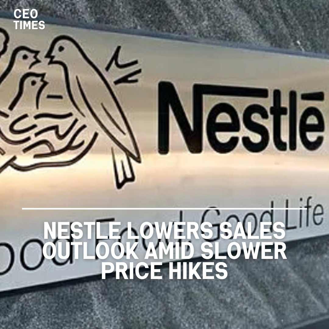 Nestle has lowered its full-year organic sales growth forecast to at least 3% from a previous projection of about 4%.